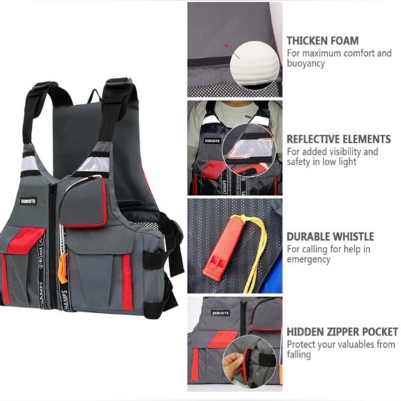 Jurasite Impact Jacket, Wakeboard Vest for Fishing Sailing Surfing Boating New - Picture 1 of 4